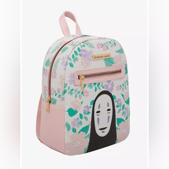 Spirited Away Set No-Face Floral Mini Backpack & Coin Purse Studio Ghibli 🆕 - Picture 3 of 15